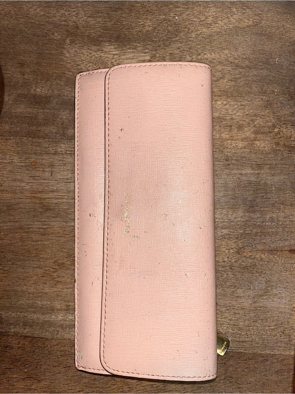 Coach Pink Slim Bifold Wallet with Zip Coin Pocket